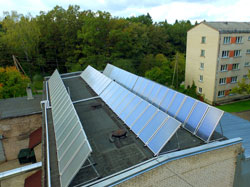 Saules kolektors uz jumta, Smiltenes 