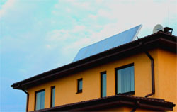 Saules kolektors uz jumta